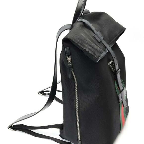 GUCCI Black Leather Backpack - Picture 2 of 8